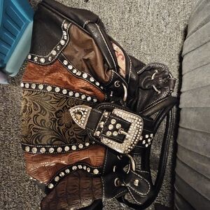 Stylish Black and Brown Women's Bag